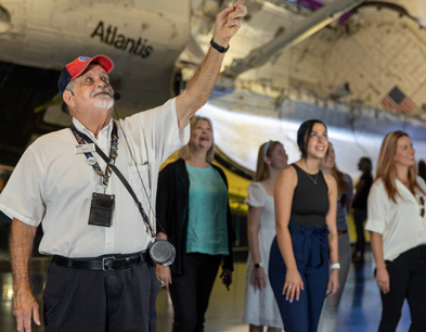 Kennedy Space Center tour guide