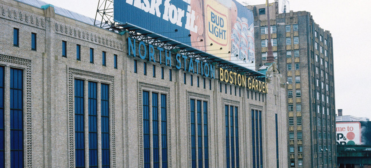 Exterior of Boston Garden in 1975