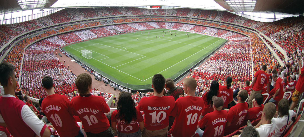 Emirates Stadium with fans